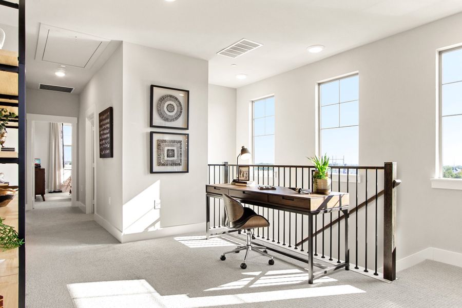 Furnished interior in a model home at Wildridge in Oak Point (Image 28). Furnished interior in a model home at Wildridge in Oak Point (Image 28).