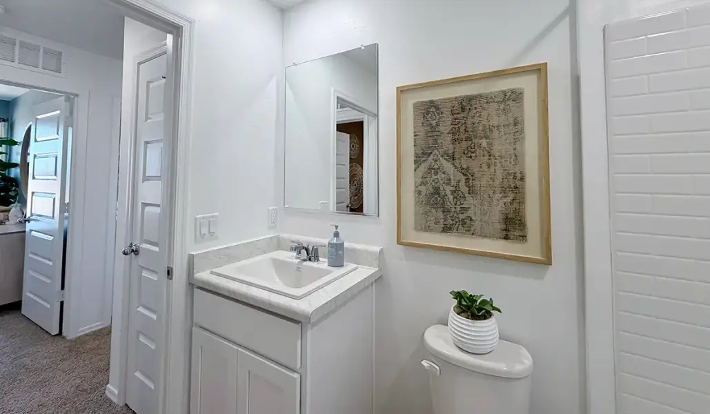 Furnished interior in a model home at Red Rock Village in Red Rock (Image 59).