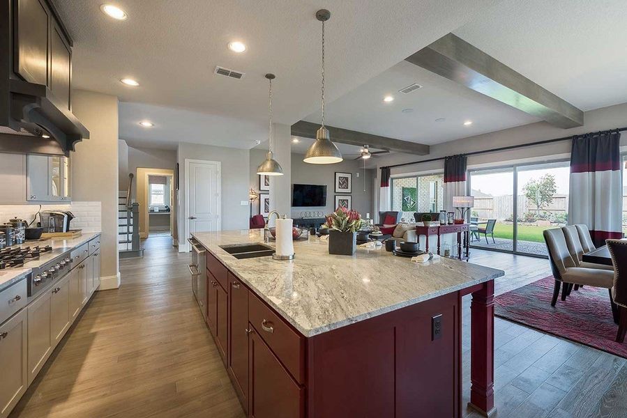 Furnished interior in a model home at Towne Lake 70' Classic Series in Cypress (Image 13).