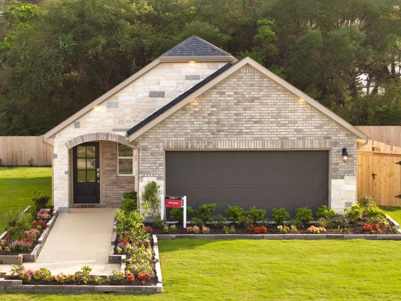 Front exterior of a home in the Sorella community, located in Tomball, TX (Image 10).