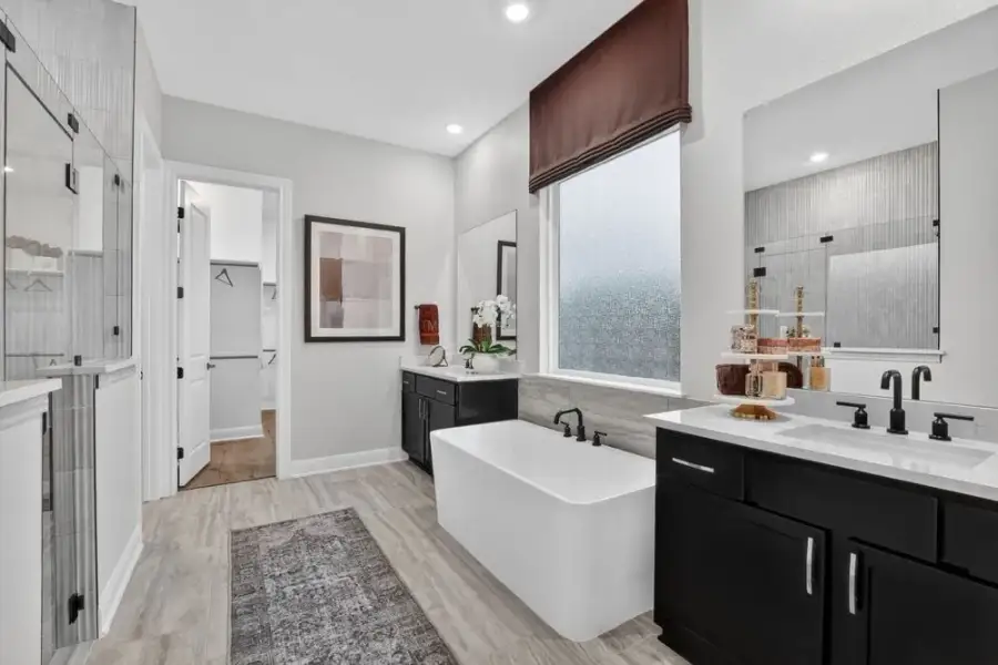Furnished interior in a model home at Chisholm Trails in Hutto (Image 4).