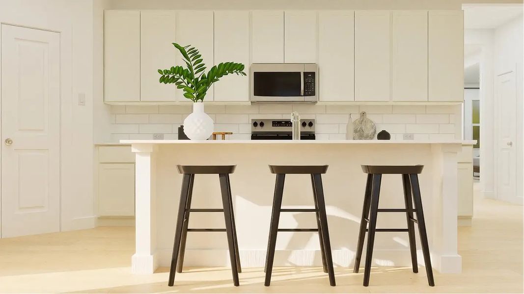 Furnished interior in a model home at Sanctuary at Wellness Ridge: Classic in Clermont (Image 6).