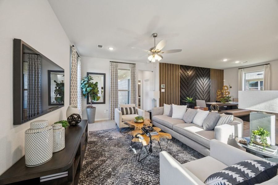 Furnished interior in a model home at Belmont in Aubrey (Image 12).