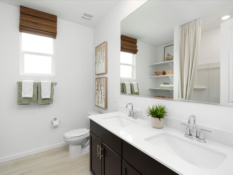 Furnished interior in a model home at Mesquite Mountain Ranch at Frontera in Surprise (Image 29).