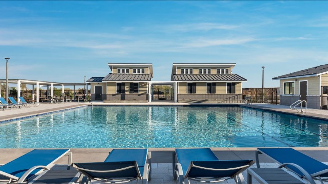 Pool and pool houses