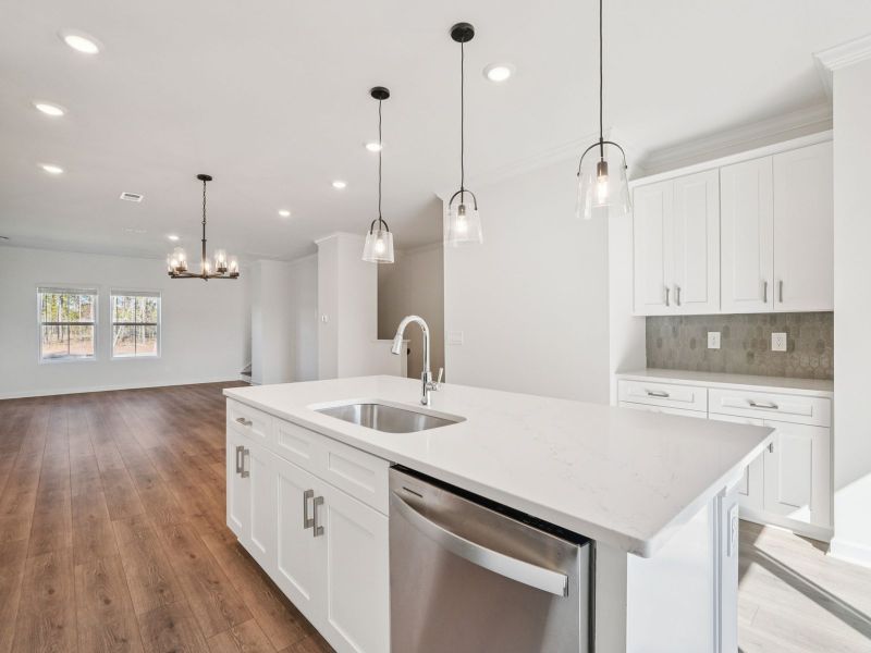 Furnished interior in a model home at Meadows at Wilson Farms - The Heights Series in Fort Mill (Image 6).