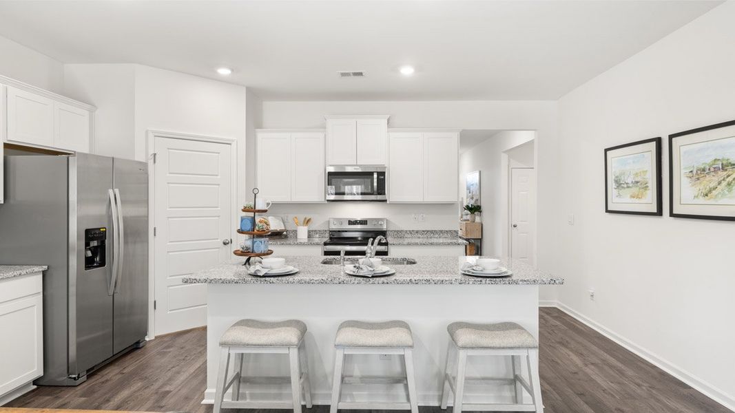 Furnished interior in a model home at Cottages at Blue Ridge in Bonaire (Image 6).