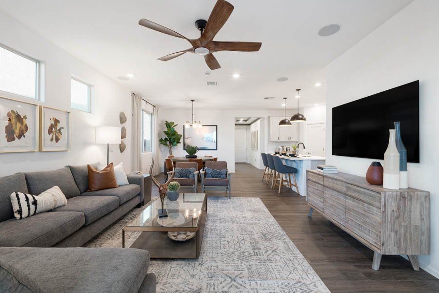 Furnished interior in a model home at Ryder Ranch in Surprise (Image 10).