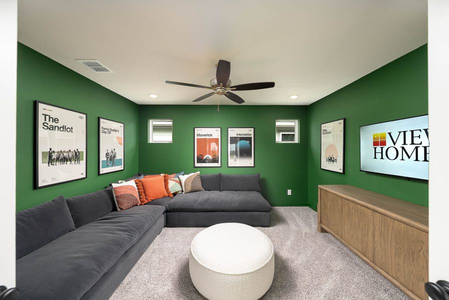 Furnished interior in a model home at Fairway Crossing in Converse (Image 19).