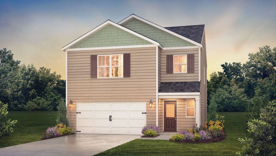 Front exterior of a home in the Trailside Run community, located in Spartanburg, SC (Image 3).