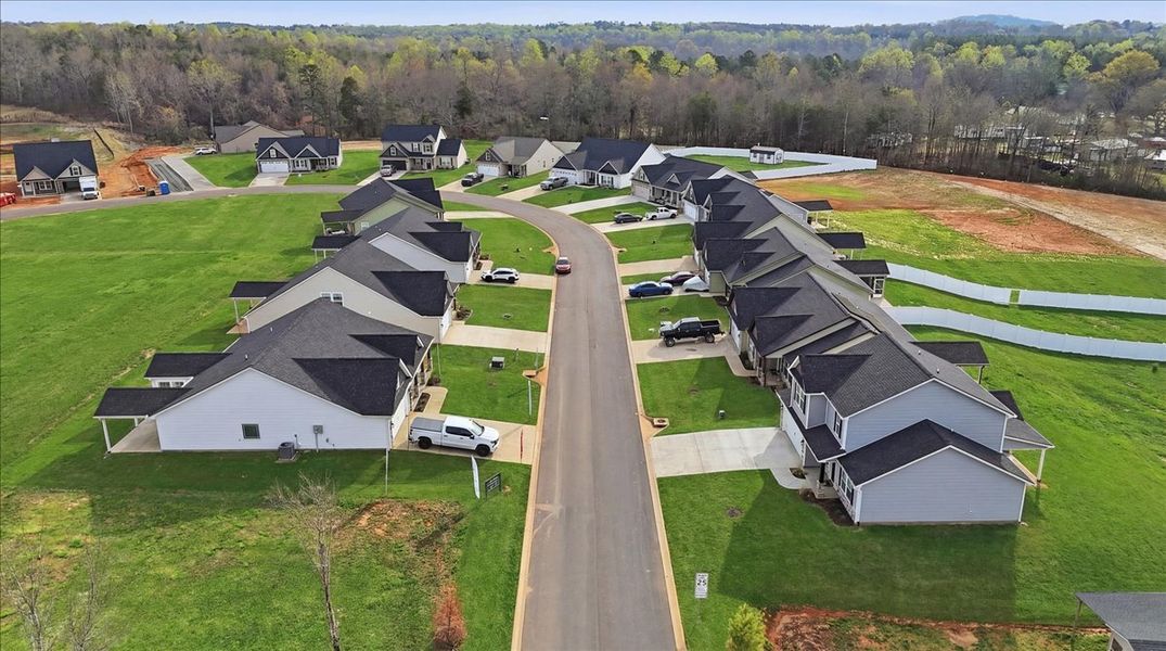 Aerial view of the Mills Gin community in Campobello, SC, showing layout and nearby surroundings (Image 14).