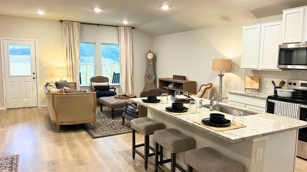 Furnished interior in a model home at The Birch at Spencer Ranch in Boerne (Image 4). Furnished interior in a model home at The Birch at Spencer Ranch in Boerne (Image 4).