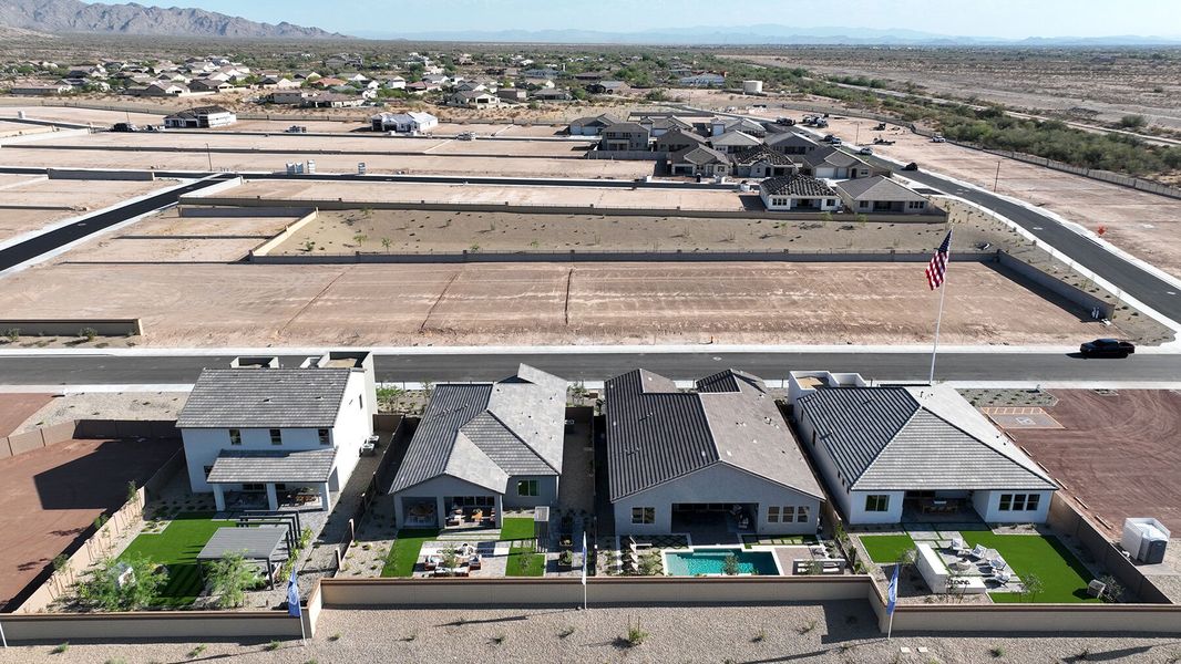 Aerial view of the White Tank Vistas community in Waddell, AZ, showing layout and nearby surroundings (Image 12).