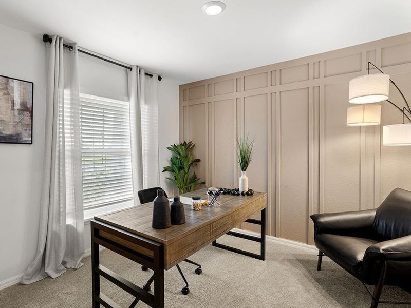 Or, for flexible uses, such as a home office - Parker home plan