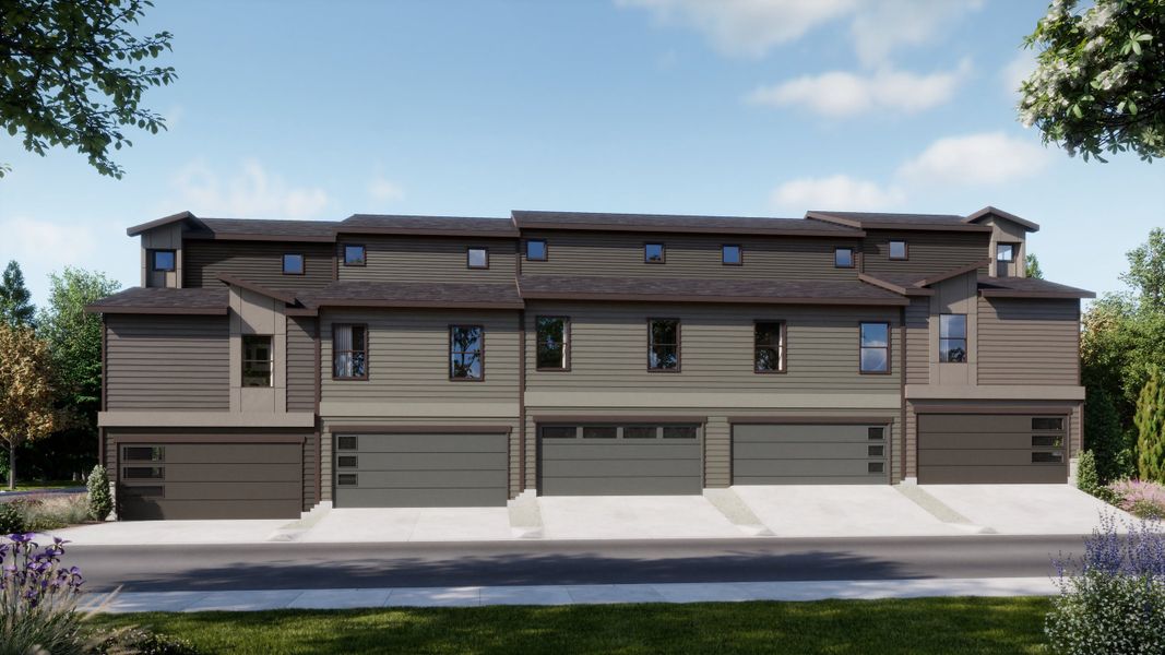 Front exterior of a home in the Hillcrest Creek community, located in Arvada, CO (Image 2).