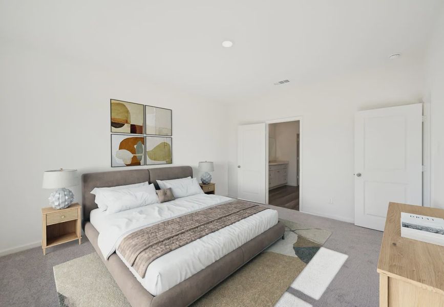 Furnished interior in a model home at Liberty Ranch in Josephine (Image 8).