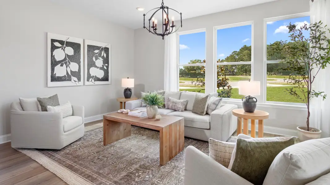 Furnished interior in a model home at Mason Grove in Franklinton (Image 3).