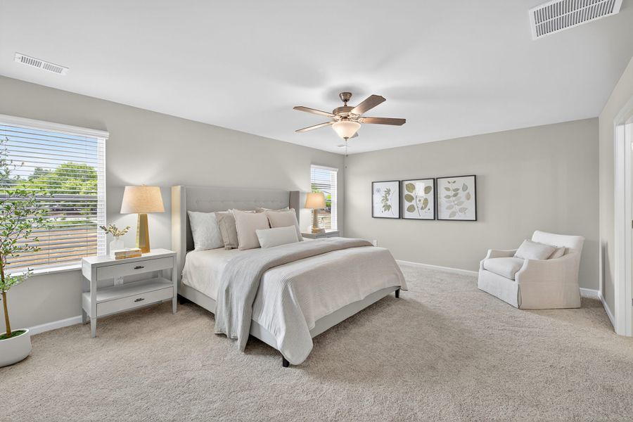 Furnished interior in a model home at The Reserve at Clocktower in Douglasville (Image 10).