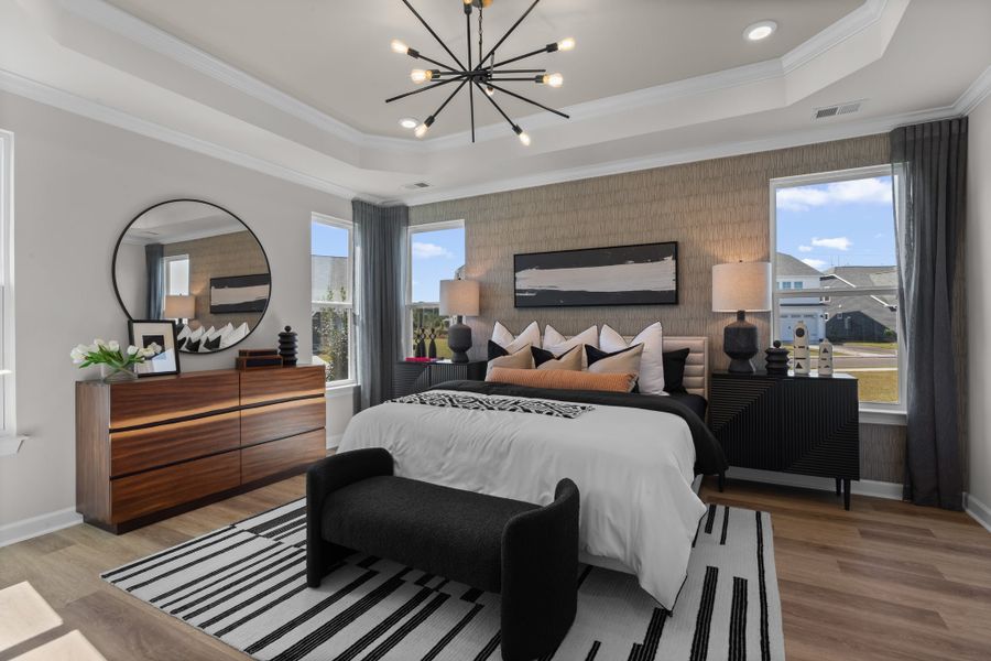 Furnished interior in a model home at Traditions at Carolina Forest in Myrtle Beach (Image 45).