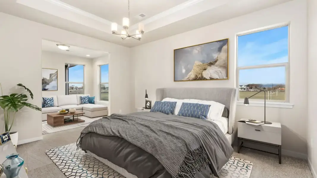 Furnished interior in a model home at The Courtyards at Lupton Village in Fort Lupton (Image 7).