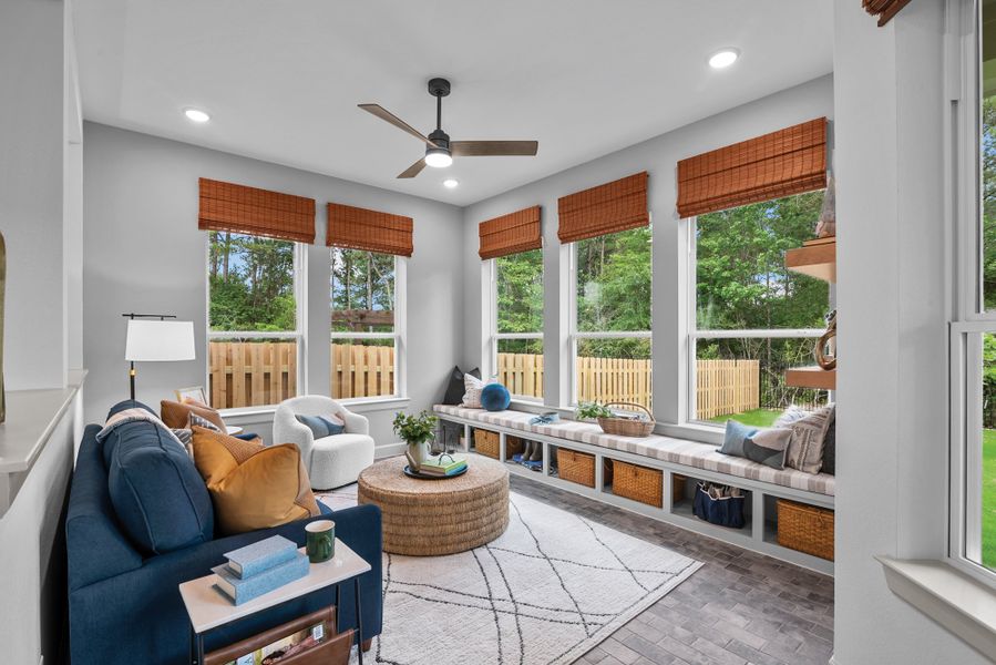 Furnished interior in a model home at Two Step Farm – Parkview Collection in Montgomery (Image 7).