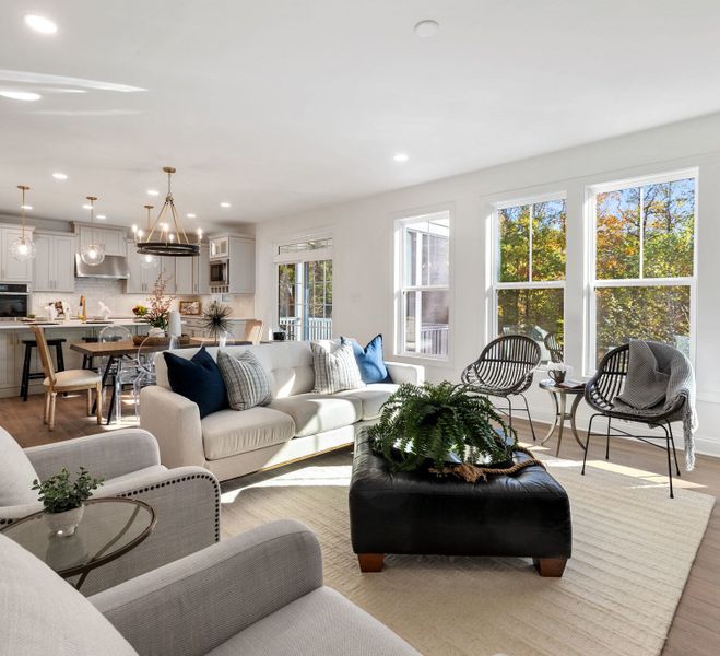 Furnished interior in a model home at Fox Creek in Gallatin (Image 5).