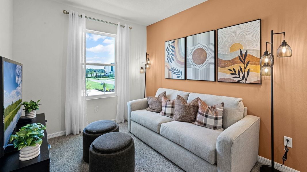 Furnished interior in a model home at Towns at Summit in Deland (Image 14). Furnished interior in a model home at Towns at Summit in Deland (Image 14).
