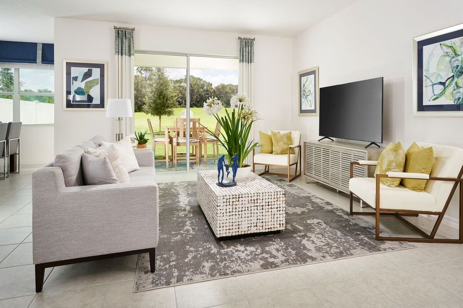 Furnished interior in a model home at Tarpon Bay in Haines City (Image 30).