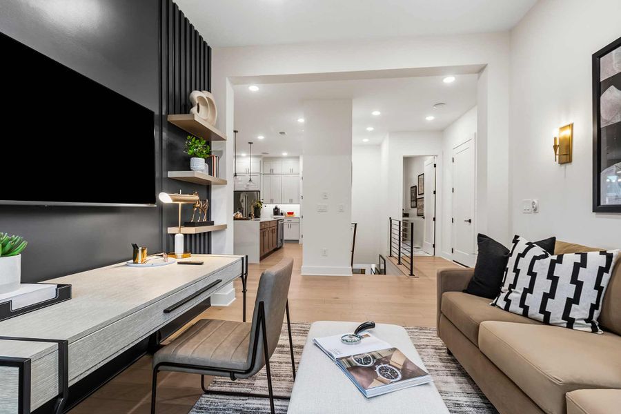 Furnished interior in a model home at Lanier Landing - Reserve Collection in Gainesville (Image 6).