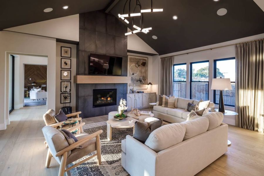 Furnished interior in a model home at Windsong Ranch in Prosper (Image 29).