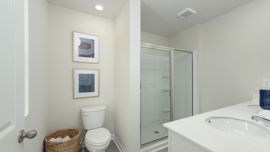 Furnished interior in a model home at Townes at Asbury in Atlanta (Image 16).