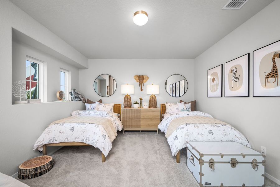 Furnished interior in a model home at Applewhite Meadows in San Antonio (Image 48).