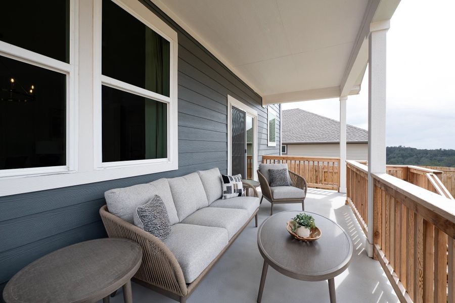 Furnished interior in a model home at Cannon Ranch in Dripping Springs (Image 14).