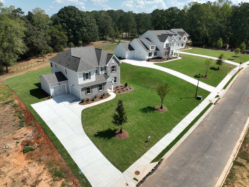 Aerial view of the Prescott Manor community in Canton, GA, showing layout and nearby surroundings (Image 12). Aerial view of the Prescott Manor community in Canton, GA, showing layout and nearby surroundings (Image 12).