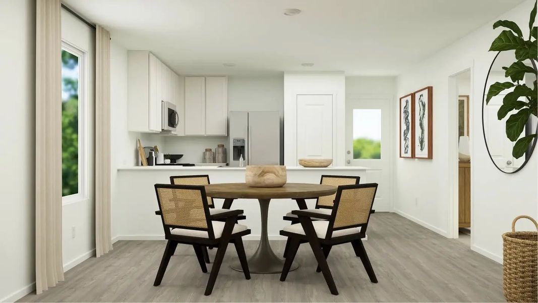 Furnished interior in a model home at Winfield Park: Belmar in Hutto (Image 6).