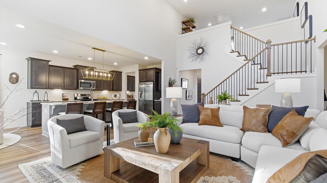 Furnished interior in a model home at Benjamin's Grove in Woodruff (Image 27).