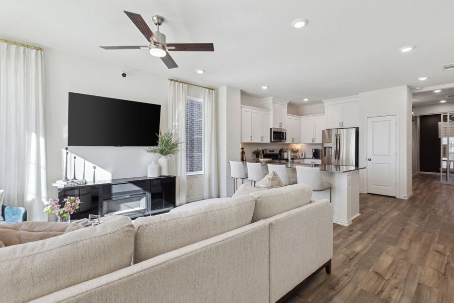 Furnished interior in a model home at Heritage Village in Haltom City (Image 6).