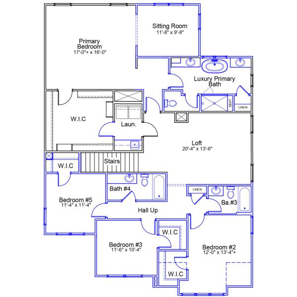 2D floor plan layout of this home in Cottages at Lake Emory, Inman, SC (Image 4).