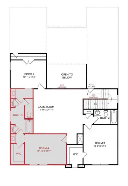 2D floor plan layout of this home in Sunterra, Katy, TX (Image 4).