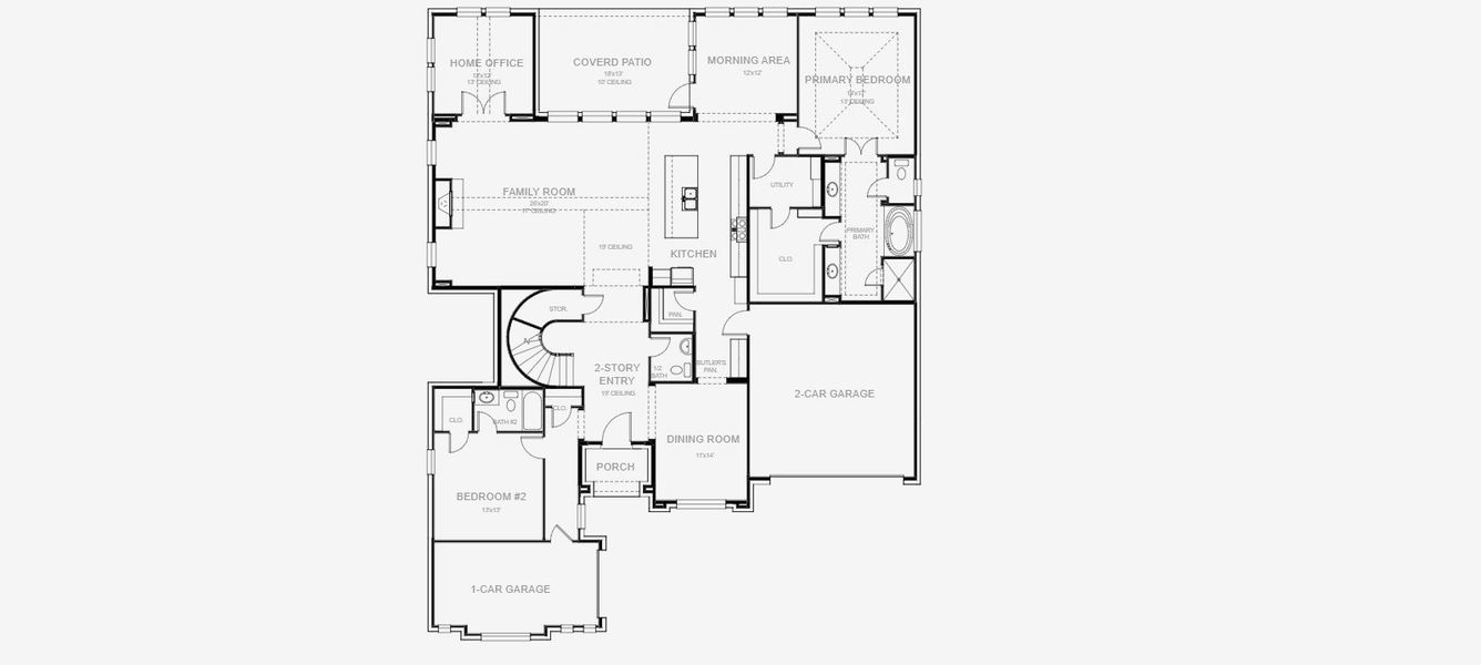 2D floor plan layout for the 4036W by Perry Homes in Megan's Landing 1/2 Acre, Castroville, TX (Image 3). 2D floor plan layout for the 4036W by Perry Homes in Megan's Landing 1/2 Acre, Castroville, TX (Image 3).