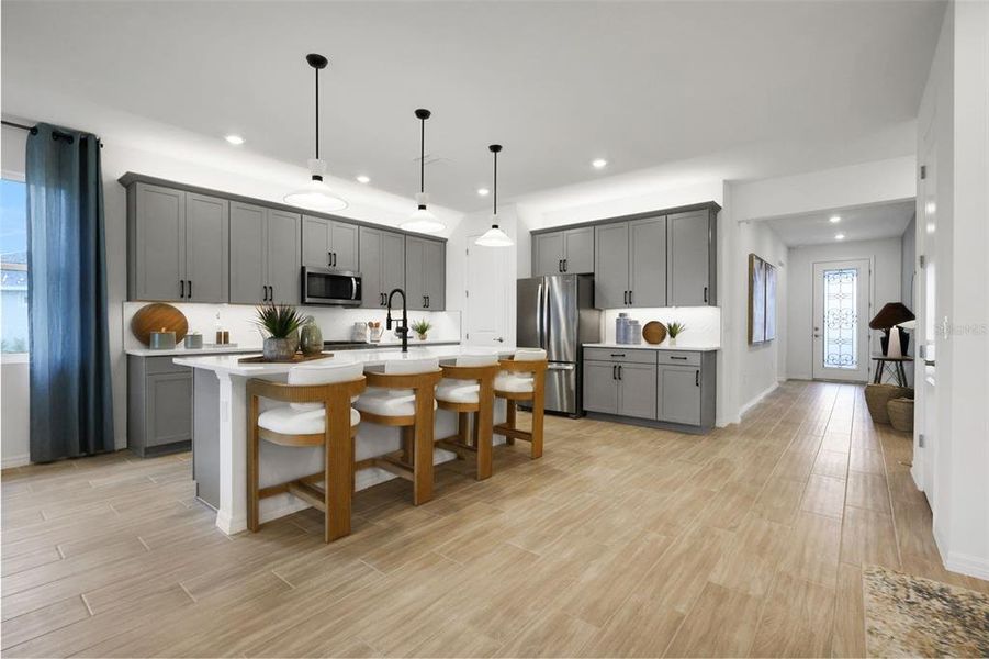 Furnished interior view inside a new home in Creekside Run at Babcock Ranch, Punta Gorda (Image 21).