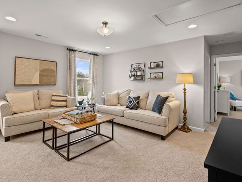 Representative furnished interior of a home built from the Elon by True Homes in Morgan Hills, Albemarle (Image 11).