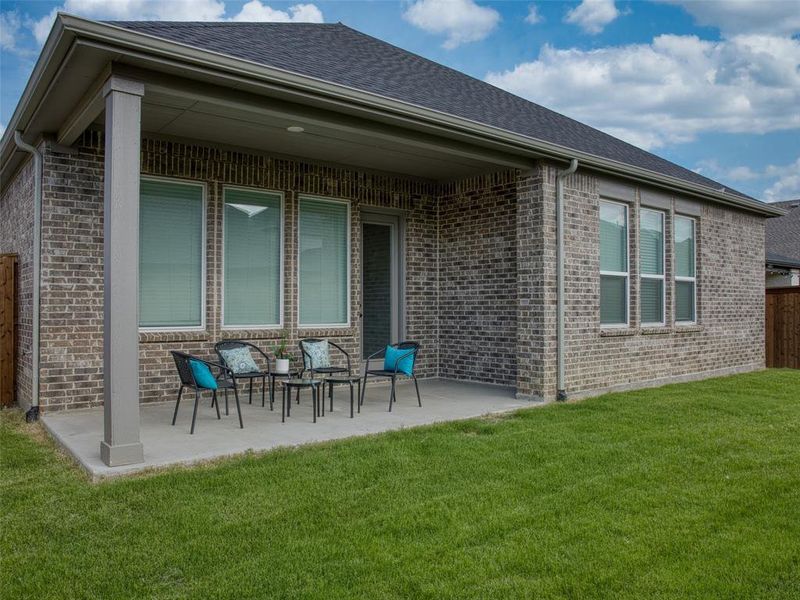 Exterior details and patio area of a home in , Prosper (Image 3). Exterior details and patio area of a home in , Prosper (Image 3).