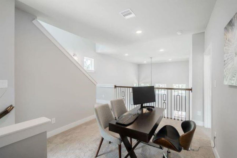 Furnished interior in a model home at Parkview at Oak Forest in Houston (Image 18). Furnished interior in a model home at Parkview at Oak Forest in Houston (Image 18).