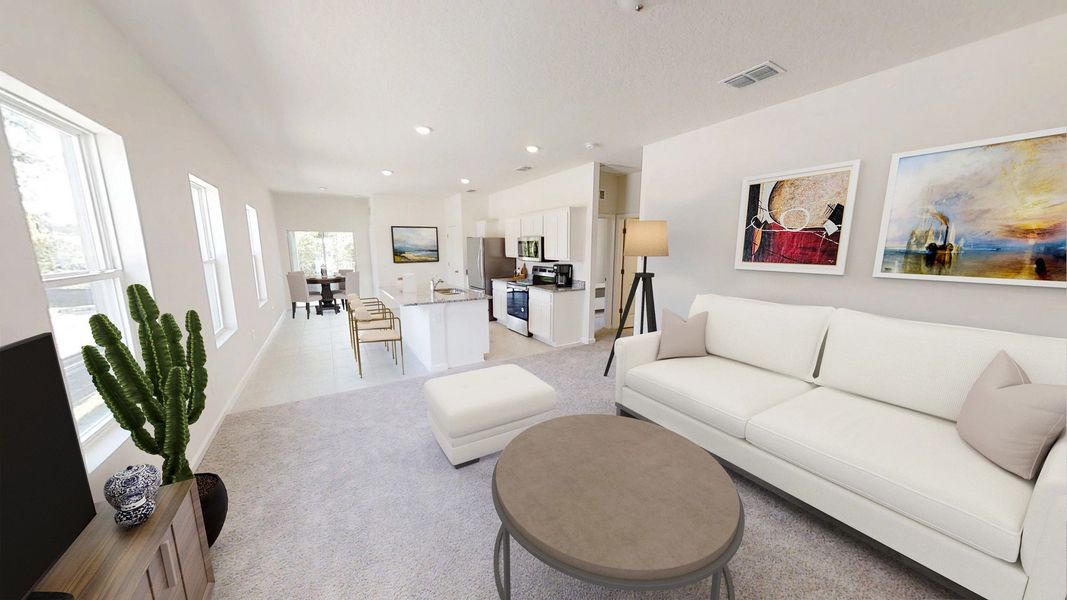 Representative furnished interior of a home built from the Odyssey by Starlight Homes in Scenic Terrace, Lake Hamilton (Image 6). Representative furnished interior of a home built from the Odyssey by Starlight Homes in Scenic Terrace, Lake Hamilton (Image 6).