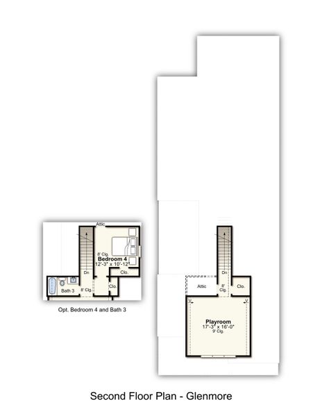 2D floor plan layout for the Glenmore by Grant & Co in Union Depot, Bartlett, TN (Image 4). 2D floor plan layout for the Glenmore by Grant & Co in Union Depot, Bartlett, TN (Image 4).