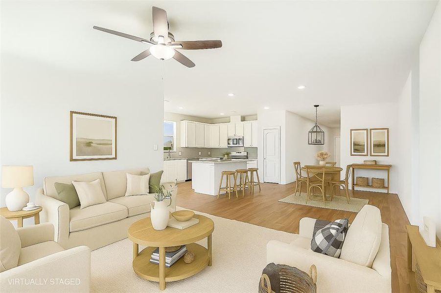 Furnished interior view inside a new home in Burgess Meadows 60s, Cleburne (Image 5). Furnished interior view inside a new home in Burgess Meadows 60s, Cleburne (Image 5).