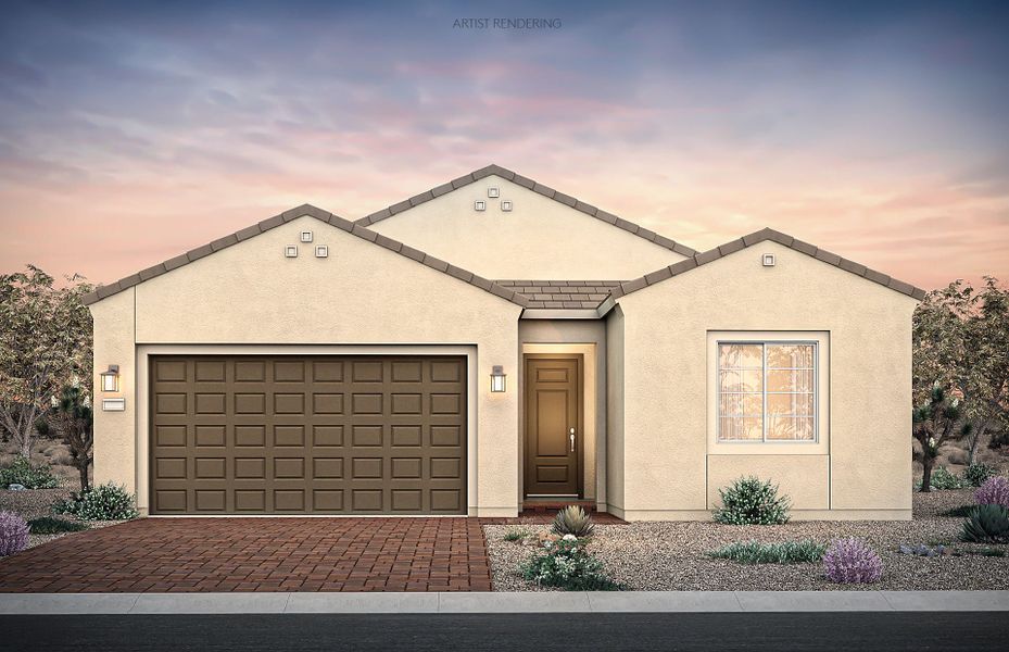 Representative exterior photo of a completed home built from the Rimini by Pulte Homes in Upper Canyon, Phoenix, AZ (Image 14).