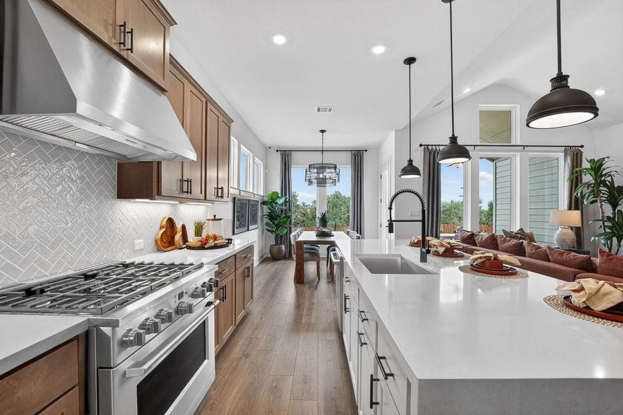 Representative furnished interior of a home built from the Lamar by Taylor Morrison in Easton Park, Austin (Image 6).
