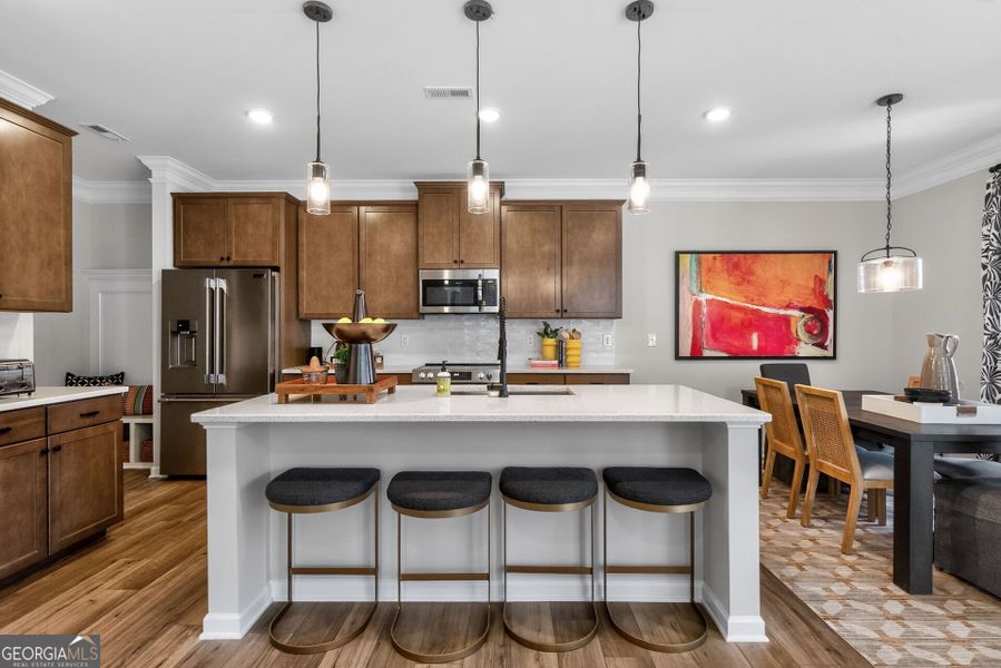 Furnished interior view inside a new home in Bryson Farms, Byron (Image 11).